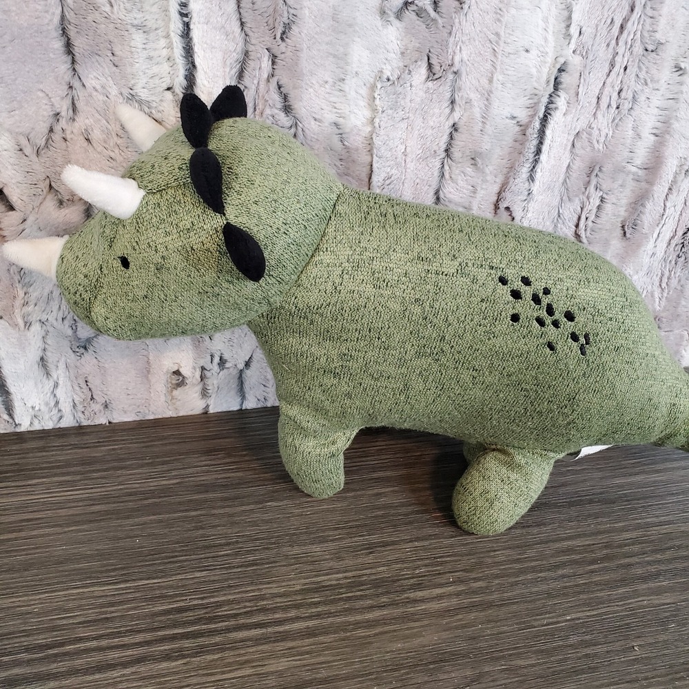 Pillowfort Dinosaur Green Plush Sweater Knit Pillow Stuffed Triceratops Target